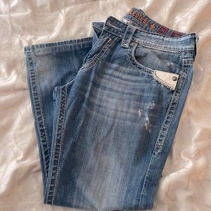 Mens Rock Revival Jeans : Liam Boot